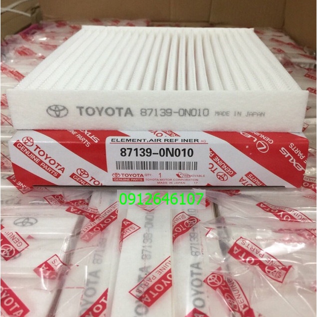 Lọc gió điều hòa, máy lạnh xe Vios, Innova, Fortuner, Altis, Corolla Cross, Yaris,Camry(Mã:8713906060/871390N010)