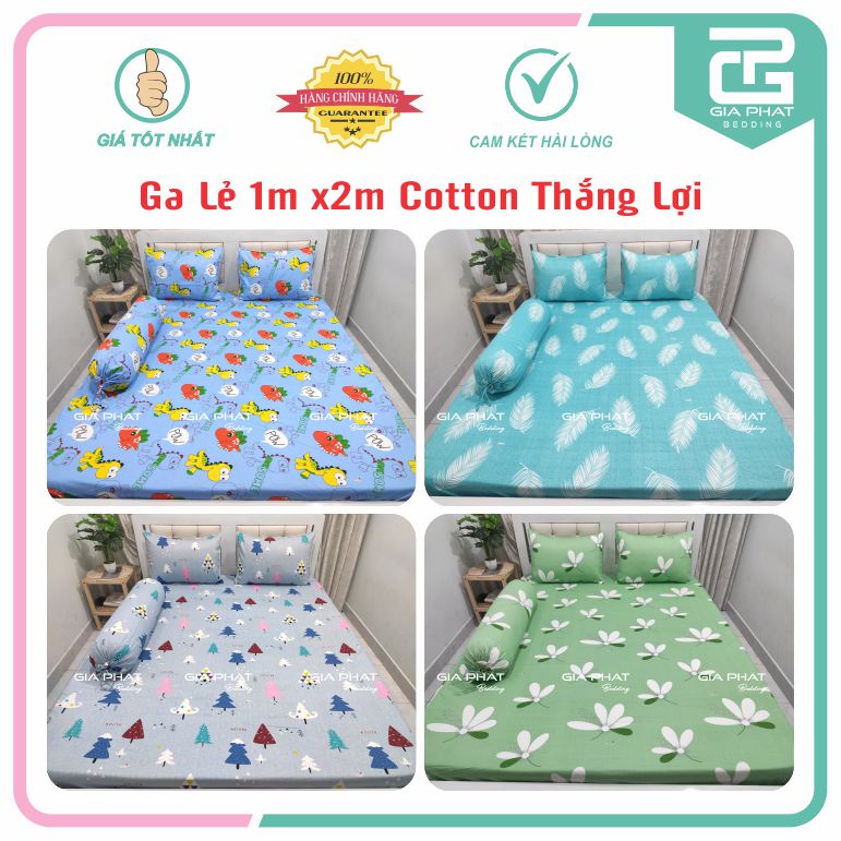 Ga lẻ 1m x 2m Cotton Thắng Lợi 100% chuẩn logo( không kèm áo gối) được chọn mẫu