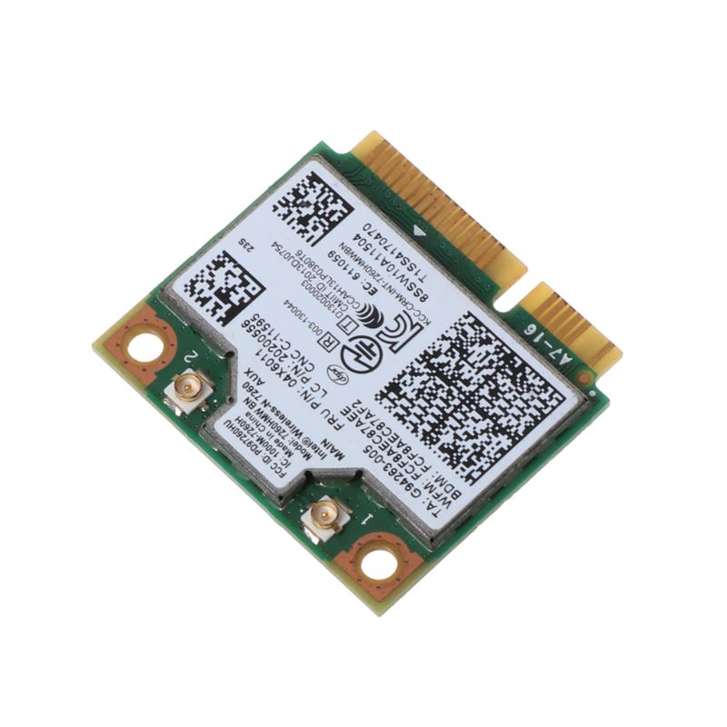 Card Không Dây LIDU1 forIntel 7260 BN Lenovo-Dedicated Bluetooth 4.0 FRU: 04W3815 04X6011 300Mbps