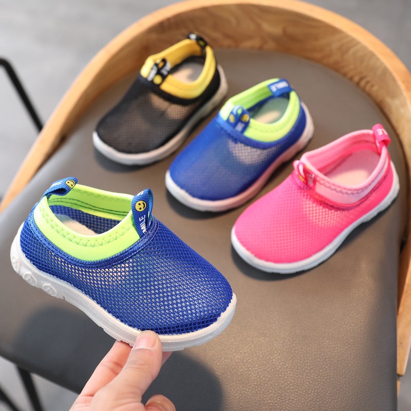 Giày Thể Thao Phối Lưới Thoáng Khí Chống Trượt Thời Trang Mùa Hè Cho Bé