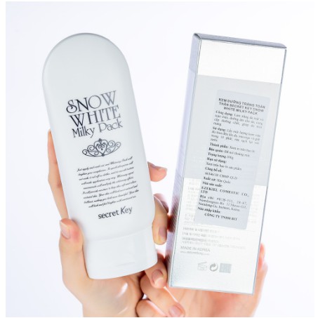 Kem Dưỡng Trắng Da Mặt và Toàn Thân Secret Key Snow White Milky Pack (200ml)