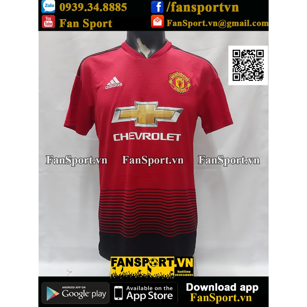 Áo đấu bóng đá Manchester United 2018-2019 home shirt jersey red CG0040 M Adidas