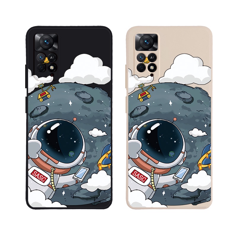 Ốp Điện Thoại Kiểu Phi Hành Gia Hoạt Hình Cho Redmi Note 11 Pro Poco M5s C40 F4 M4 Pro 4G Redmi 10 5G Poco