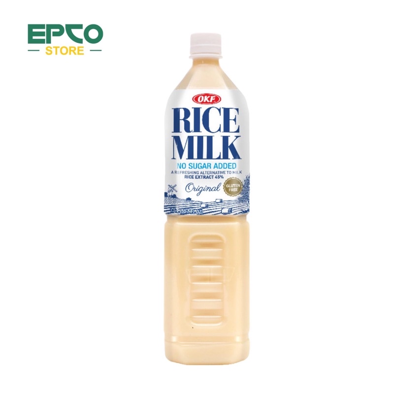 SỮA GẠO KHÔNG ĐƯỜNG Hàn Quốc 1.5L OKF Rice Milk “NO SUGAR added” - Chai to 1.5L