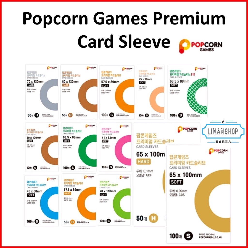 Bộ 50 bìa ảnh thẻ phù hợp với kích thước (Kpop star Popcorn games PhotoCard Sleeve)