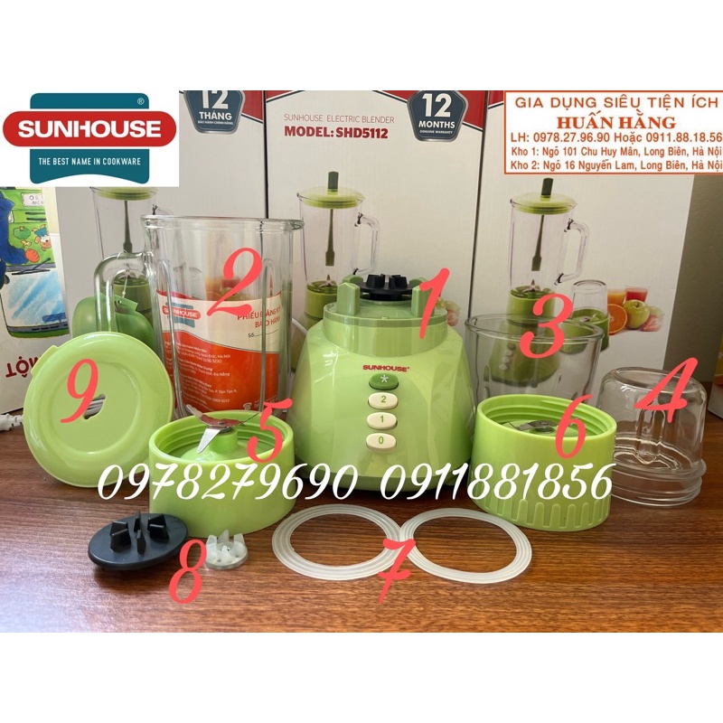 [LINH KIỆN TÁCH BỘ MỚI] Máy xay sinh tố Sunhouse SHD5112 SHD5111 SHD5113