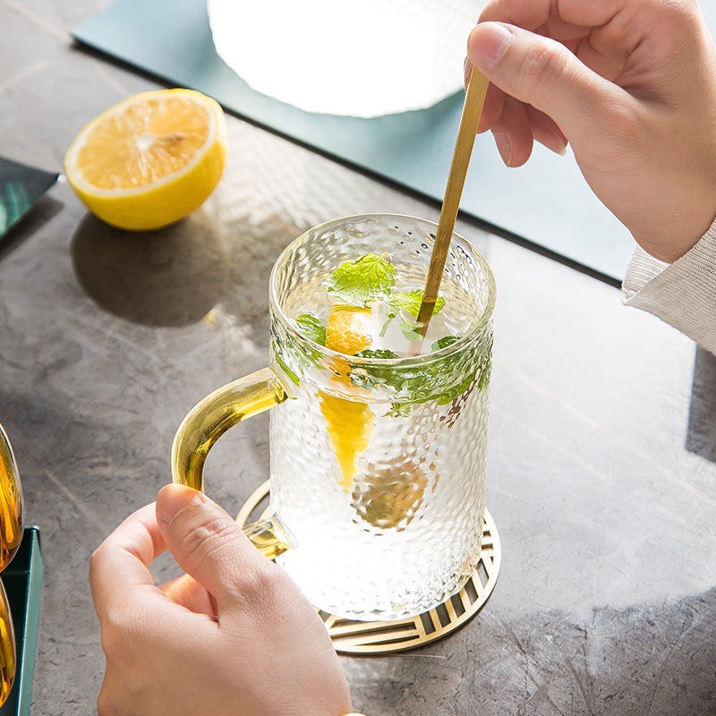 Bộ Bình Nước , Ấm Tách Trà Thủy Tinh mẫu  Màu Trà Họa Tiết Châu Âu