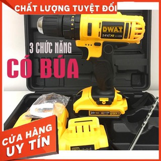 Máy khoan bê tông dùng pin, Máy khoan bê tông búa D.W.A.T 24V 2PIN