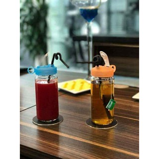 BÌNH NƯỚC THỦY TINH 330ML NHIỀU MÀU