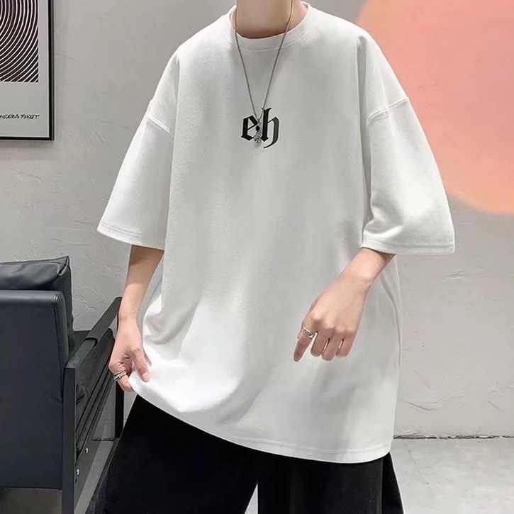 Áo Thun Tay Ngắn Cổ Tròn In Chữ Phong Cách Hàn Quốc Thời Trang Cho Nam