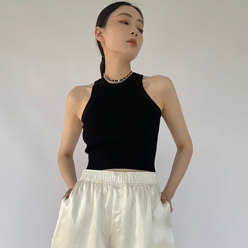 Áo Lửng Sát Nách Màu Trơn Gợi Cảm Cho Nữ