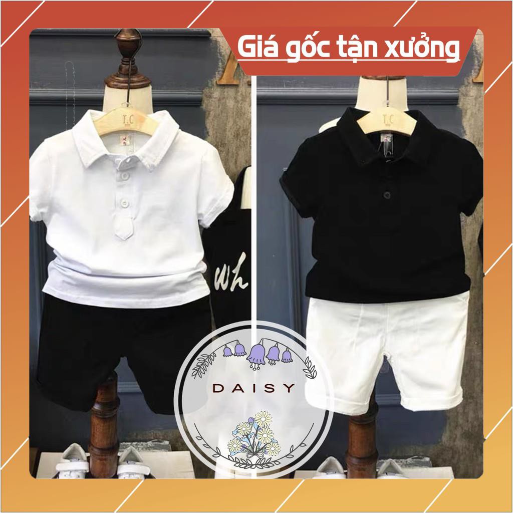 Set trang phục hàn quốc cho bé trai, bộ quần áo cotton tàu quần đũi xước cho bé trai 8-28kg