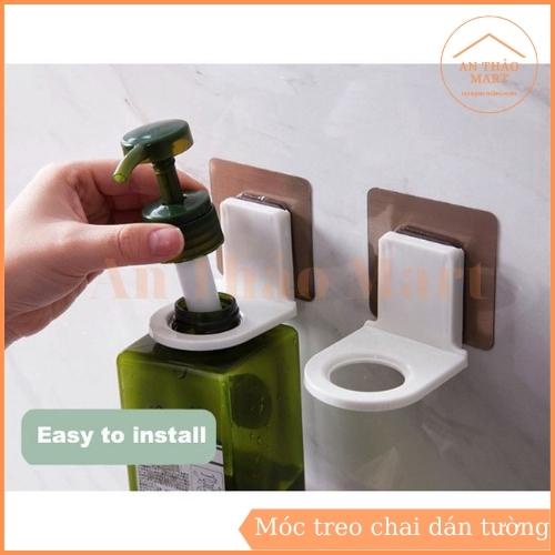Móc Treo Chai Dán Tường Thông Minh, Giá Treo Chai Dầu Gội Sữa Tắm Siêu Dính