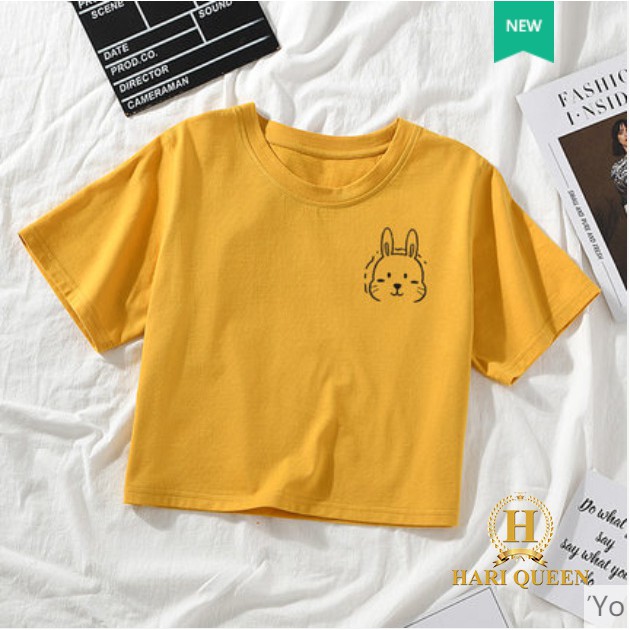 Áo croptop logo mặt thỏ HARI0420