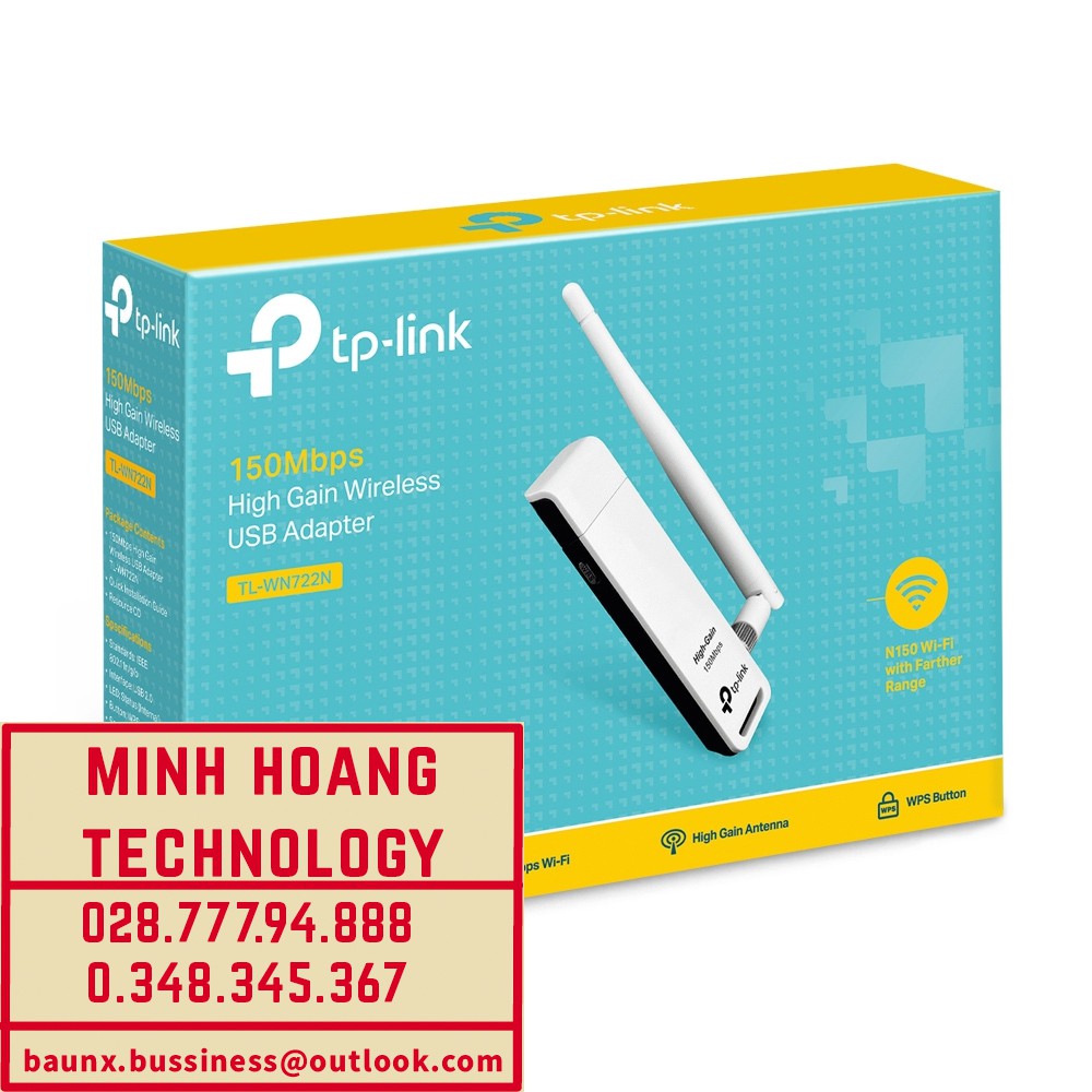 USB thu sóng tiện lợi Wifi TP-Link WN722N | BigBuy360 - bigbuy360.vn