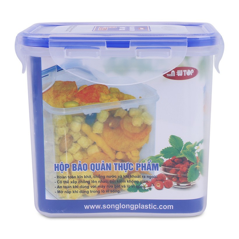 Hộp bảo quản thực phẩm 4 khóa 2505 - 850ml Song Long | BigBuy360 - bigbuy360.vn