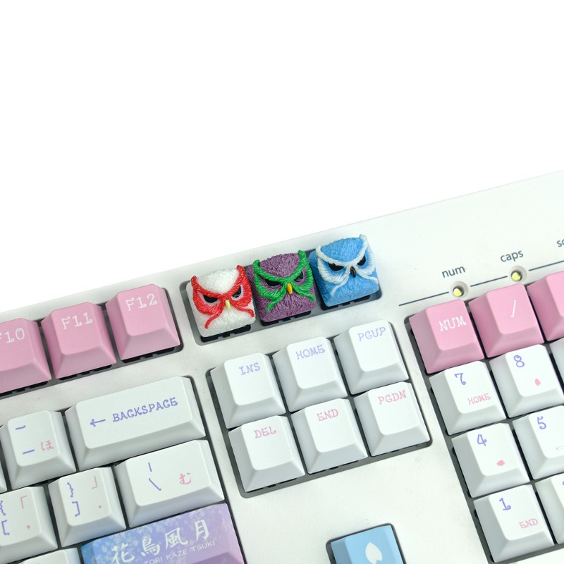 Utake 1PC New Keycap Personality Design Cartoon Owl OEM Profile R4 Keycap Gaming Keyboard Custom Resin Keycaps