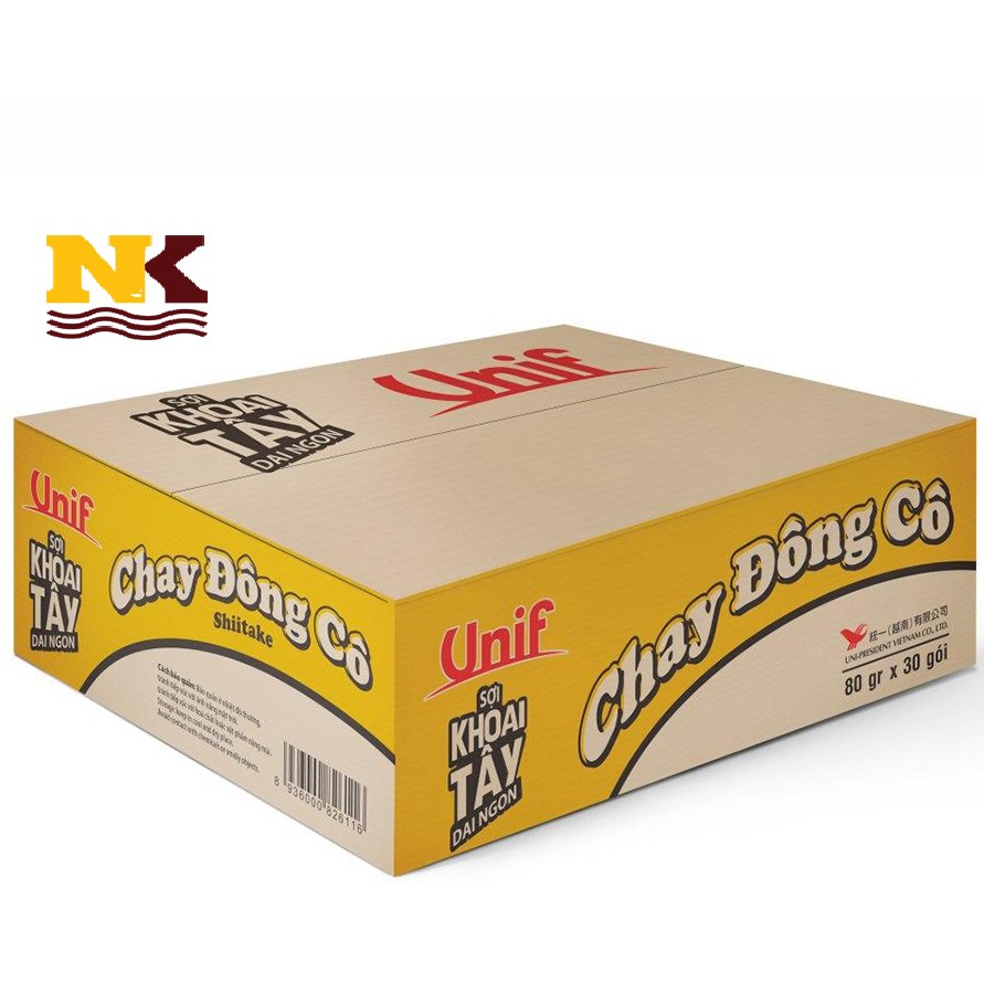 Thùng mì Unif nấm chay đông cô 30 gói x 80g | BigBuy360 - bigbuy360.vn