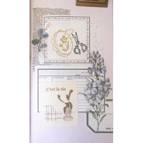 Cuộn washi “In Blossom” siêu xinh trang trí journal phong cách vintage