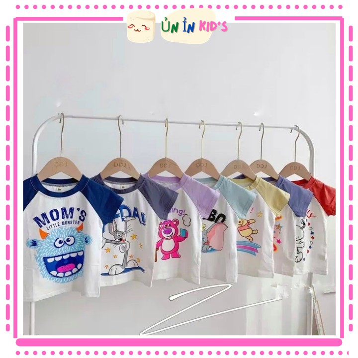 Đồ Bộ Bé Trai, Bé Gái Vải Thun Cotton Co Giãn, Bộ Cộc Tay Cho Bé Mặc Nhà, Bộ Quần Áo Trẻ Em Dễ Thương Mùa Hè