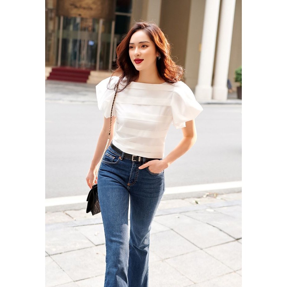 Áo sơ mi cotton trắng nữ HUONG BOUTIQUE BSSM12