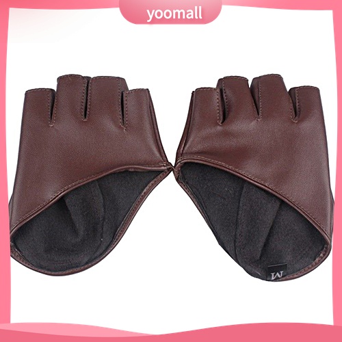 Yomall♡ Găng Tay Giả Da Hở Ngón Thời Trang Cho Nữ