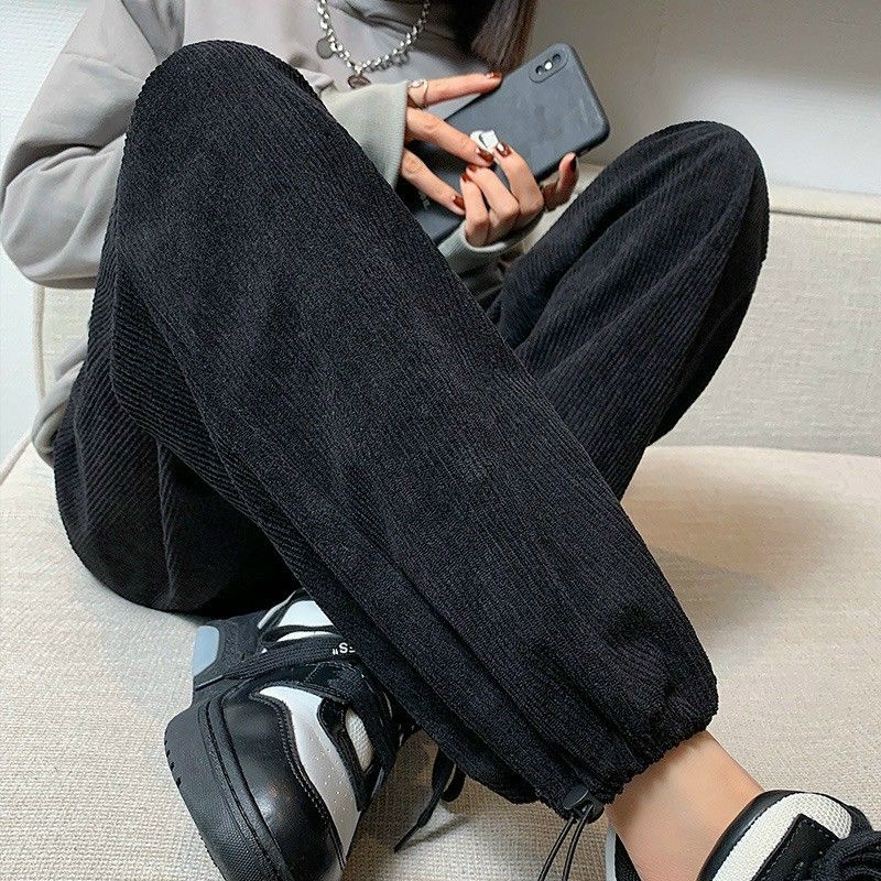 Quần dài kaki unisex nam nữ chất nhưng tăm lưng thun có ống bo dây rút ,mẫu jogger mềm mịn co giãn