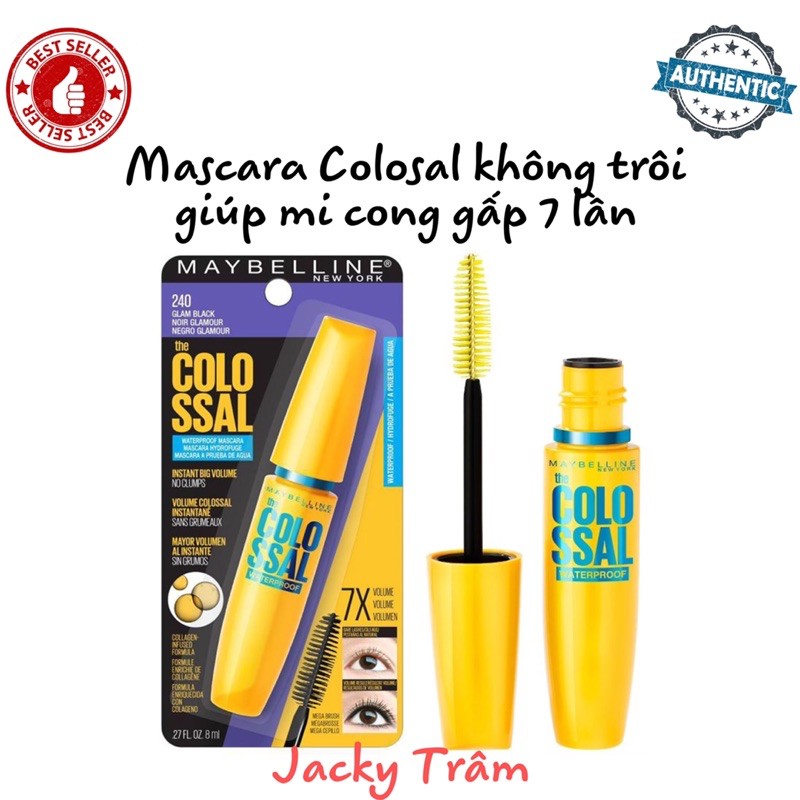 [Hàng Mĩ] Mascara Maybe Colosal mẫu mới không trôi ( WaterProof)