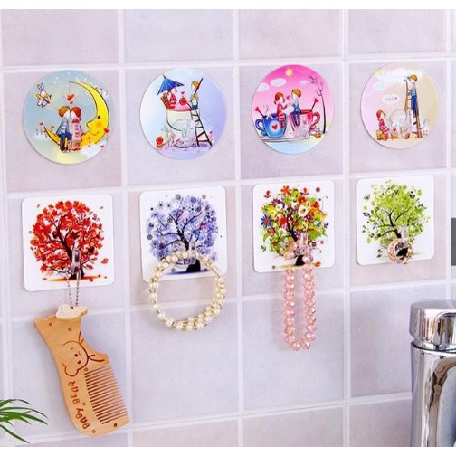 10 Móc Dán Tường Siêu Dính Nhiều Màu vuanhabep