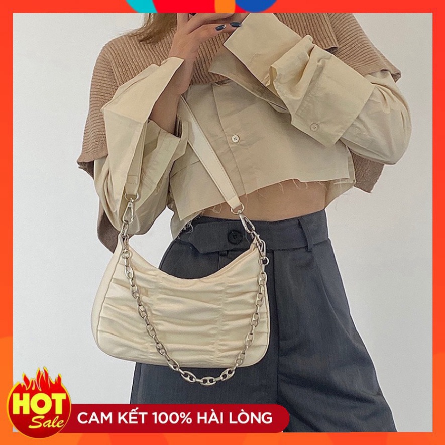 Túi hot trend kẹp nách TE11, Túi xách tay nữ đeo chéo da dê mềm mịn Bảo hành 12 tháng