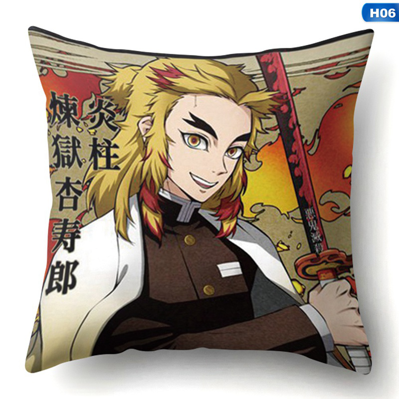 flowersqueen Vỏ gối họa tiết anime Demon Slayer Kimetsu No Yaiba