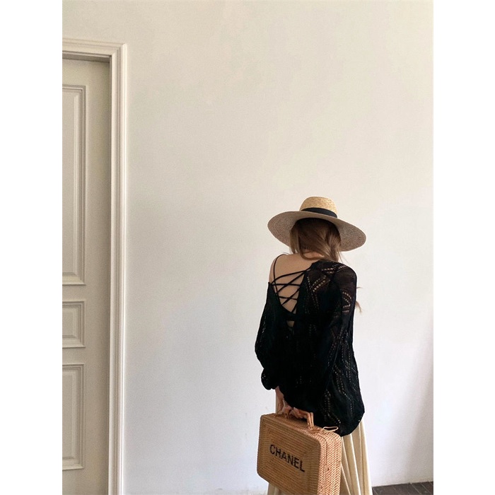 COZOK Áo Len Tay Dài Cổ Chữ V Form Rộng Thời Trang Trẻ Trung