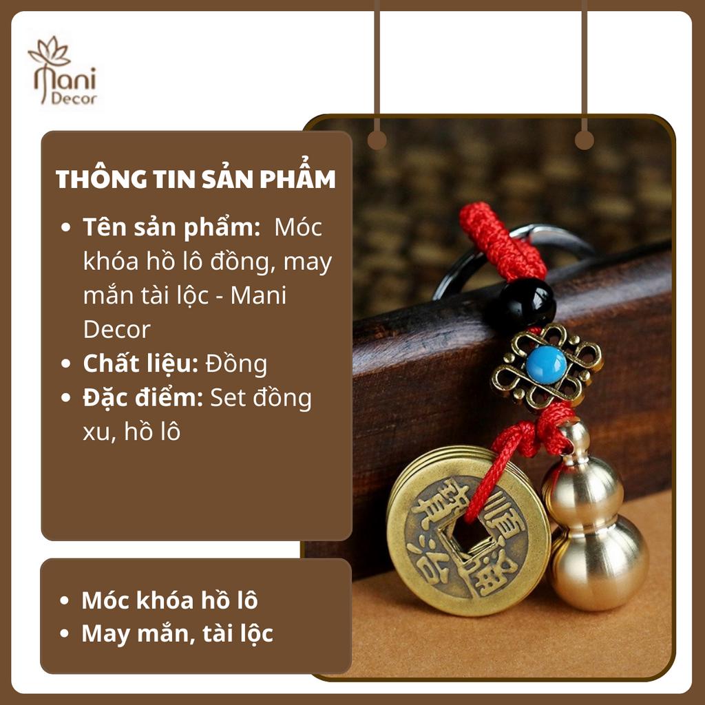 Móc khóa hồ lô đồng, may mắn tài lộc - Mani Decor