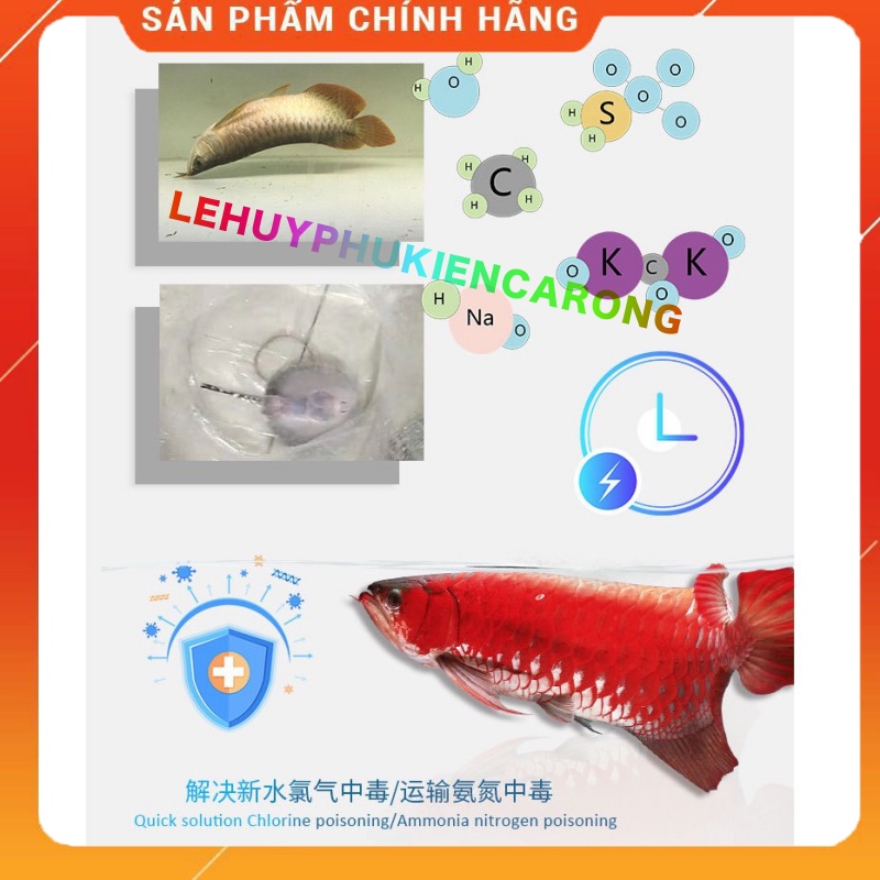 Khử clo hồ cá chính hãng Mayin chai 1000ml