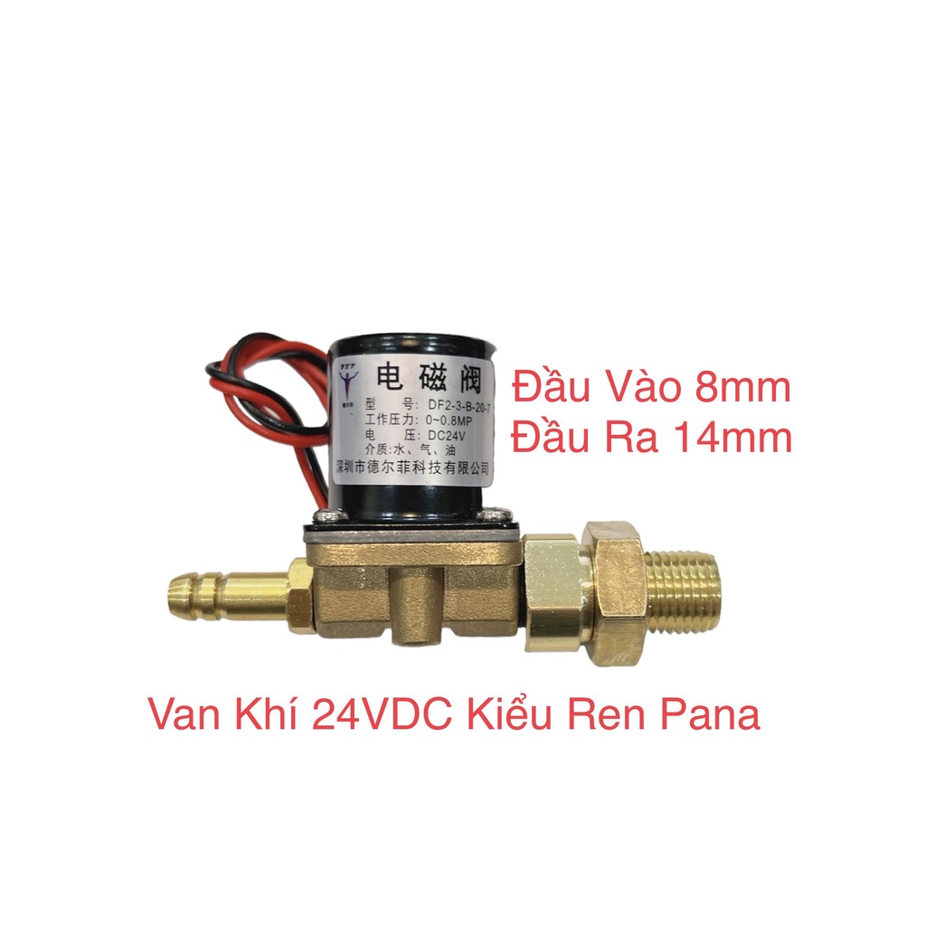 Van Khí 24VDC Kiểu Ren Pana Sử Dụng Cho Máy Hàn Mig Kiểu Kr2-500 Công Dụng Đóng Mở Khí