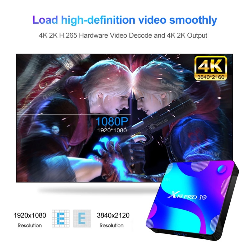 Tv Box Android 10.0 4gb Ram 128gb Rom Rk3318 Bt4.0 5.8g Dual Wifi Android 10 Media Player Youtube 4k Và Phụ Kiện