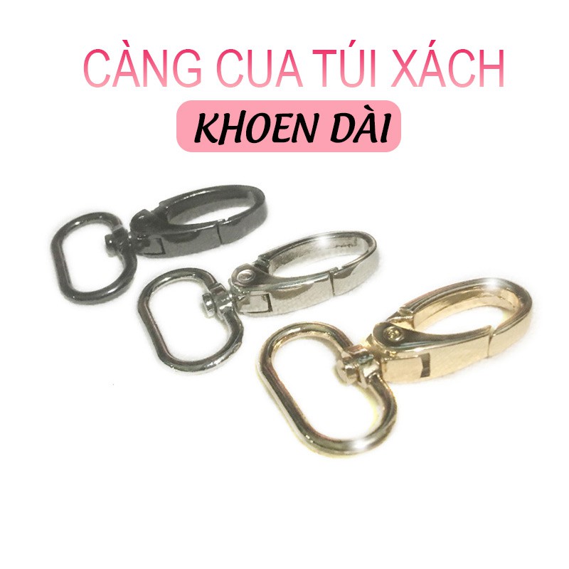 Bộ 2 Cái Móc Càng Cua Khoen Dài Cho Túi Xách P1268