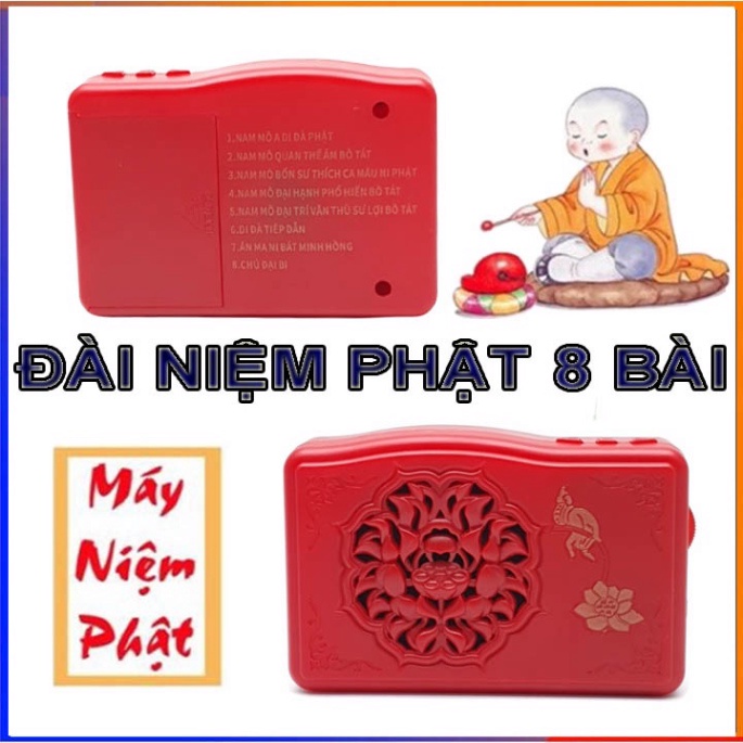 Đài tụng kinh niệm phật 8 bài đã cài sẵn