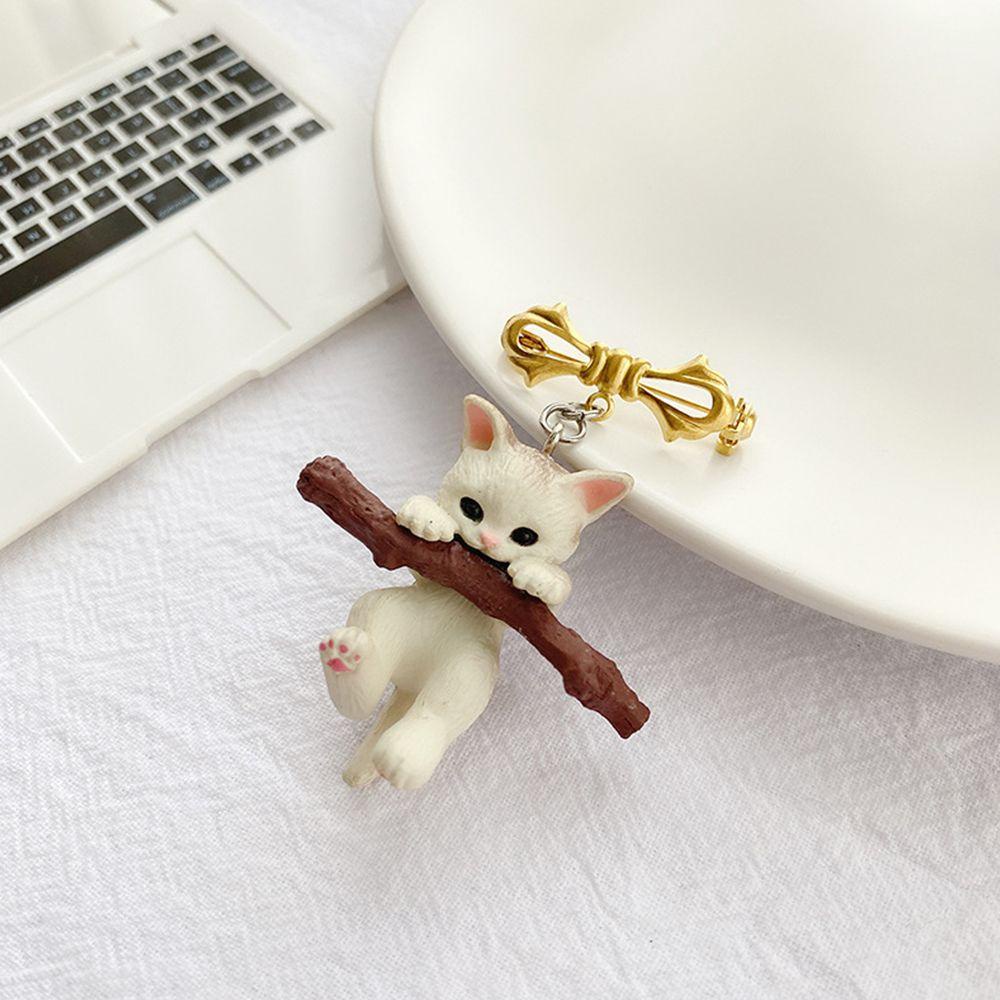 Huy Hiệu Cài Áo Hình Chú Mèo 3D Dễ Thương