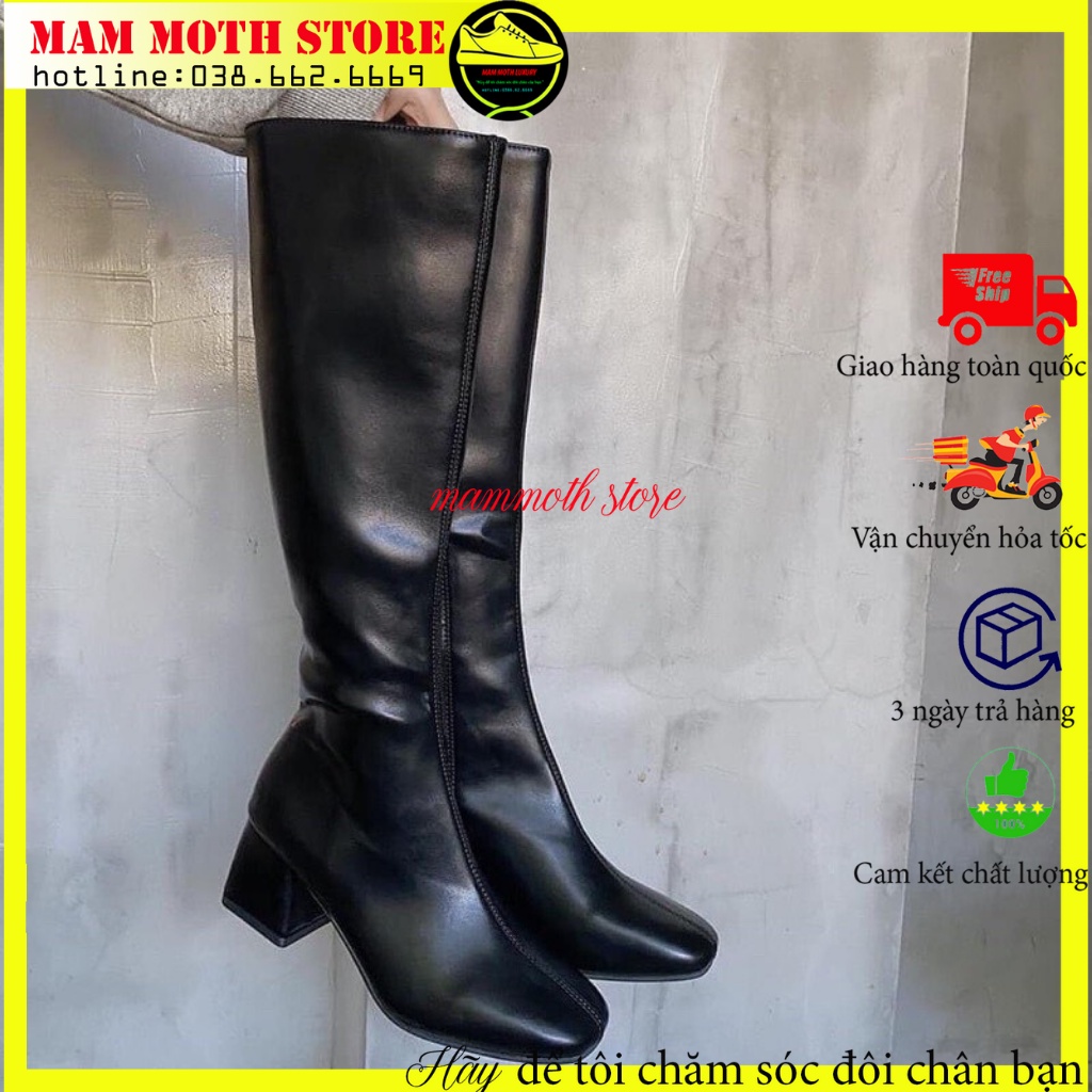 [Mã 252FASHIONSALE giảm 12% đơn 99K] Boot đùi, bốt nữ khóa sườn,hàng quảng châu cao cấp đủ size nữ shop MAMMOTH