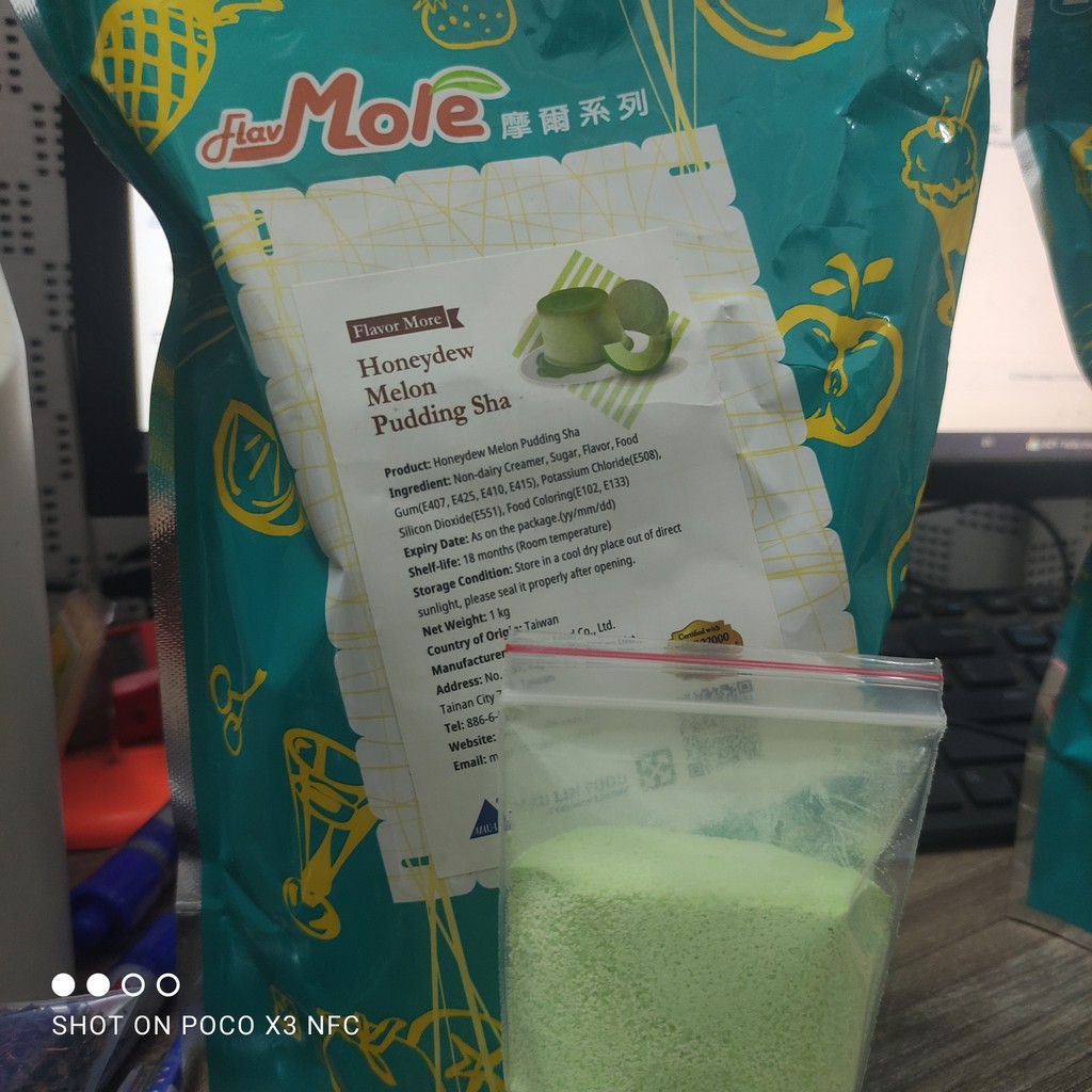 Bột pudding (Bột Flan) Đài Loan gói 1kg: socola, trứng, khoai môn, dưa gang, dâu, matcha, đào