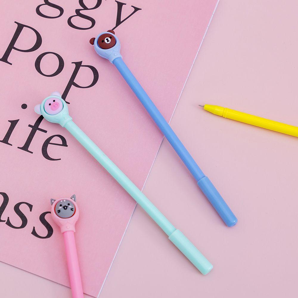 Bút Mực Gel Ngòi 0.5mm In Hình Động Vật Hoạt Hình Dành Cho Học Sinh