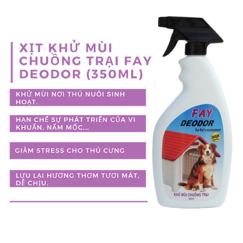 Xịt khử mùi chuồng cho thú cưng