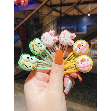 Kẹp Tóc Hoạ Tiết Hoạt Hình Dễ Thương Xinh Xắn Kiểu Hàn Quốc