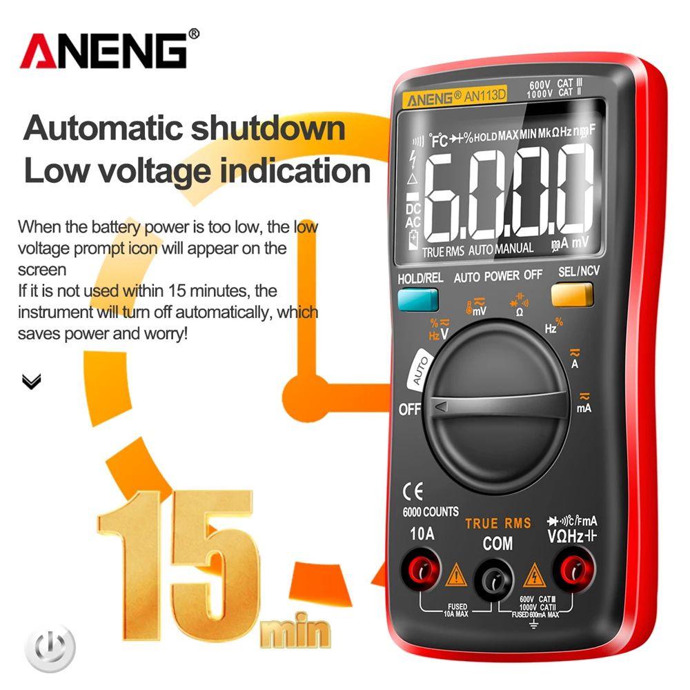 Vạn Năng Kế ANENG AN113D Kỹ Thuật Số Tự Động Biến Tần AC / DC