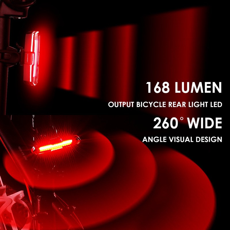 Đèn LED gắn đuôi xe đạp có thể sạc được nhiều lần tiện dụng