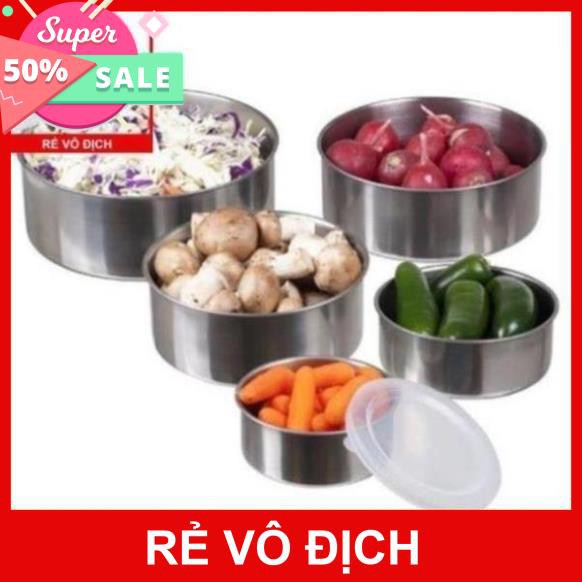 BỘ 5 HỘP INOX ĐỰNG THỰC PHẨM