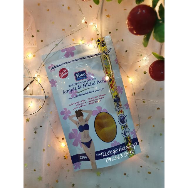 [Mua2 tặng 1 muối dâu] Muối Yoko tẩy tế bào chết vùng nách và bikini 220g | BigBuy360 - bigbuy360.vn