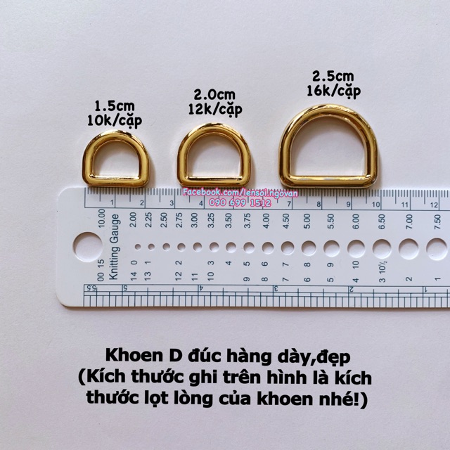 PK túi: Các loại khoen D, khoen U