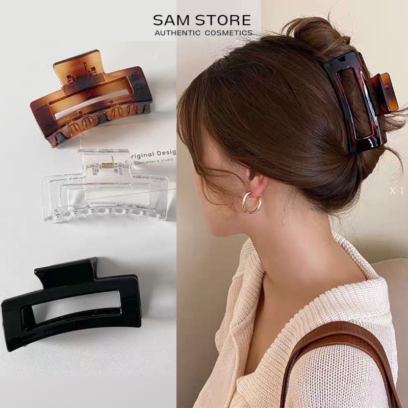 Kẹp tóc càng cua chữ nhật style Hàn Quốc